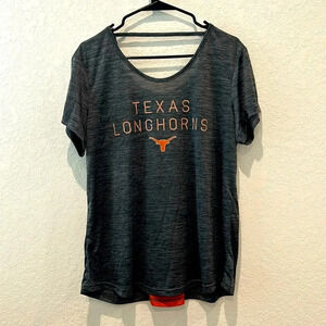 Texas Longhorn Woman’s Polyester Shirt With Shimmering Letter Outline